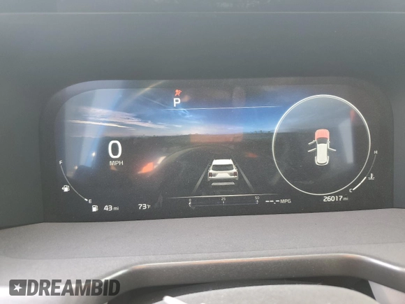 2022 Kia Sorento SX Prestige with VIN 5XYRK4LFXNG104098, listed as a Copart auction lot 47612715 with 26,017 mi miles and Salvage title. Bid and sale history available at DreamBid. Image 9.
