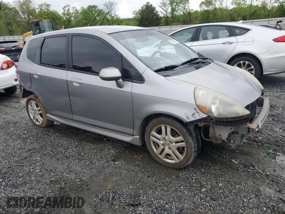 2007 Honda Fit Sport with VIN JHMGD37667S009247, listed as a Copart auction lot 52100505 with 154,019 mi miles and Non Repairable. Bid and sale history available at carsss.com. Image 4.