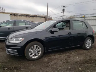 2019 Volkswagen Golf S with VIN 3VWW57AU7KM022452, listed as a Copart auction lot 53365155 with 19,972 mi miles and Salvage Title. Bid and sale history available at carsss.com. Image 1.