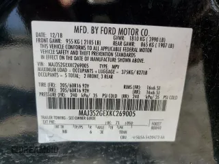 2019 Ford EcoSport SE z VIN MAJ3S2GEXKC269005, wystawiony jako Copart lot #49003155 z przebiegiem 64 720 mil mil oraz Szkoda całkowita • Salvage title. Historia ofert i sprzedaży dostępna na DreamBid. Obrazek 13.
