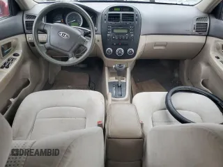 2007 Kia Spectra EX with VIN KNAFE121X75381938, listed as a Copart auction lot 74341004 with 118,890 mi miles and Salvage Title. Bid and sale history available at carsss.com. Image 8.