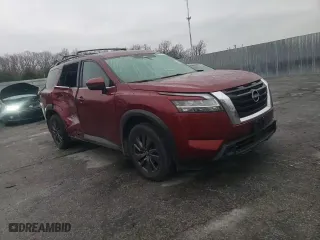 2022 Nissan Pathfinder SV with VIN 5N1DR3BC9NC215832, listed as a Copart auction lot 83612724 with 56,292 mi miles and Salvage Title. Bid and sale history available at carsss.com. Image 12.