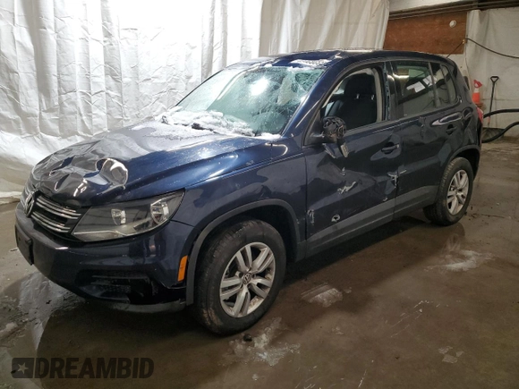 2014 Volkswagen Tiguan SEL with VIN WVGAV3AX0EW511131, listed as a Copart auction lot 43483055 with 102,252 mi miles and Salvage title. Bid and sale history available at DreamBid. Image 1.