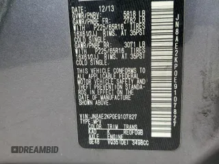 2014 Nissan Quest SV with VIN JN8AE2KP0E9107827, listed as a Copart auction lot 53462535 with Not Provided miles and Clean Title. Bid and sale history available at carsss.com. Image 13.