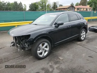 2021 Audi Q3 Premium with VIN WA1AUCF30M1067333, listed as a Copart auction lot 57622705 with 61,639 mi miles and Salvage title. Bid and sale history available at DreamBid. Image 1.