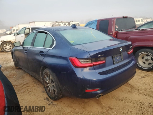 2020 BMW 3 Series 330i xDrive with VIN 3MW5R7J08L8B19912, listed as a Copart auction lot 42460805 with 29,521 mi miles and Salvage Title. Bid and sale history available at carsss.com. Image 2.