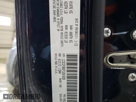 2015 Dodge Dart SXT with VIN 1C3CDFBB2FD281839, listed as a Copart auction lot 45413275 with 98,098 mi miles and Salvage Title. Bid and sale history available at carsss.com. Image 14.