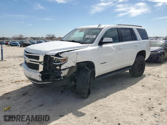 2019 Chevrolet Tahoe LT with VIN 1GNSKBKC7KR392177, listed as a Copart auction lot 45960845 with 96,180 mi miles and Salvage title. Bid and sale history available at DreamBid. Image 1.
