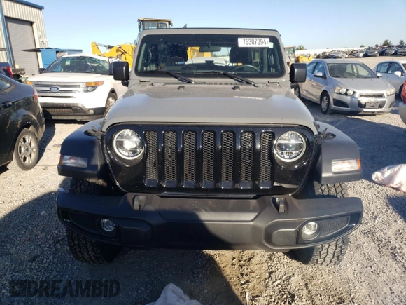 2022 Jeep Wrangler Unlimited Willys with VIN 1C4HJXDN2NW273413, listed as a Copart auction lot 75307094 with 28,091 mi miles and Salvage Title. Bid and sale history available at DreamBid. Image 5.
