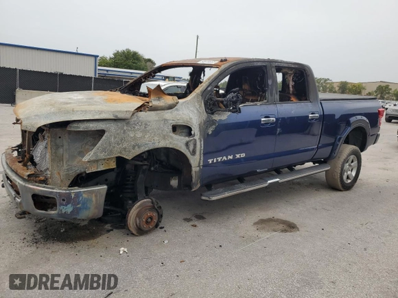2017 Nissan Titan Pro-4X z VIN 1N6BA1F48HN538284, wystawiony jako Copart lot #58839655 z przebiegiem Nie podano mil oraz Nie do naprawy • Non repairable. Historia ofert i sprzedaży dostępna na DreamBid. Obrazek 1.