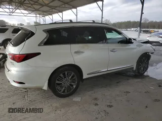 2019 Infiniti QX60 Luxe with VIN 5N1DL0MNXKC558675, listed as a Copart auction lot 44579435 with 45,657 mi miles and Salvage title. Bid and sale history available at DreamBid. Image 3.