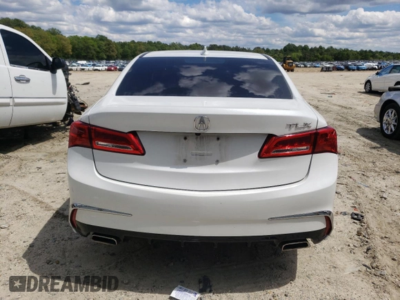 2020 Acura TLX Technology with VIN 19UUB2F43LA004089, listed as a Copart auction lot 56163775 with 56,653 mi miles and Salvage title. Bid and sale history available at DreamBid. Image 6.