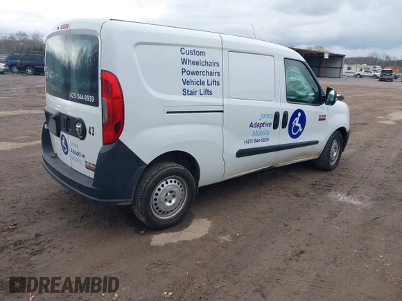 2020 Ram ProMaster City Cargo Tradesman with VIN ZFBHRFAB6L6S17343, listed as a IAAI auction lot 41848209 with 114,047 mi miles and . Bid and sale history available at DreamBid. Image 4.