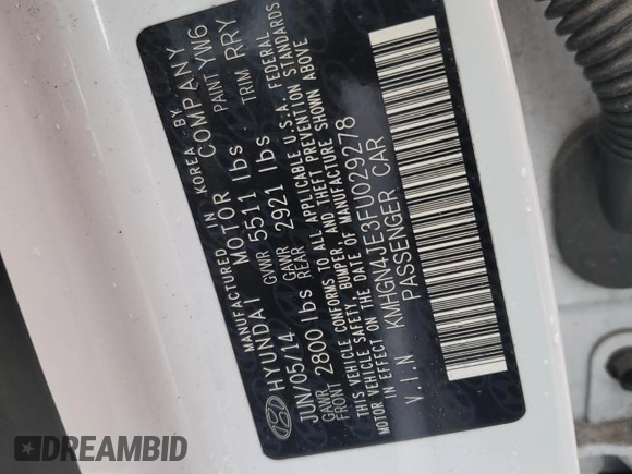 2015 Hyundai Genesis 3.8L z VIN KMHGN4JE3FU029278, wystawiony jako Copart lot #55953995 z przebiegiem 119 763 mil mil oraz Szkoda całkowita • Salvage title. Historia ofert i sprzedaży dostępna na DreamBid. Obrazek 12.