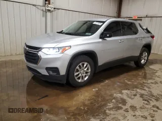 2020 Chevrolet Traverse LS with VIN 1GNEVFKW5LJ270973, listed as a Copart auction lot 63975805 with 77,000 mi miles and Salvage title. Bid and sale history available at DreamBid. Image 1.