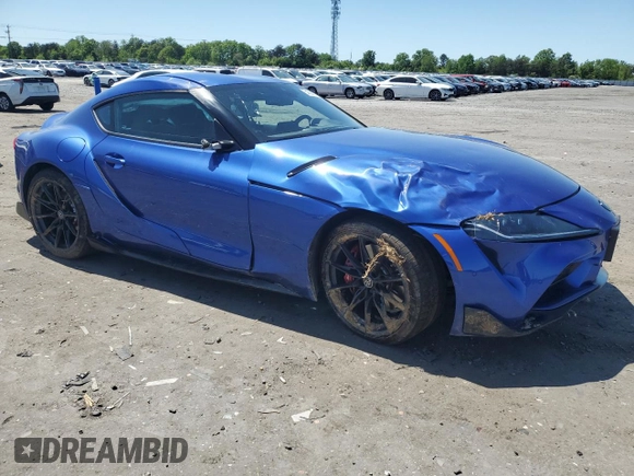 2024 Toyota Supra 3.0 with VIN WZ1DB0G05RW066072, listed as a Copart auction lot 54894725 with 11,892 mi miles and Salvage title. Bid and sale history available at DreamBid. Image 4.