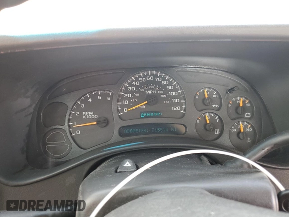 2005 Chevrolet Silverado 1500 LS with VIN 2GCEC19V851225120, listed as a Copart auction lot 54049675 with 215,514 mi miles and Salvage Title. Bid and sale history available at DreamBid. Image 9.