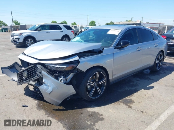 2023 Honda Accord Sport with VIN 1HGCY2F52PA045841, listed as a IAAI auction lot 42224595 with 25,549 mi miles and . Bid and sale history available at DreamBid. Image 2.