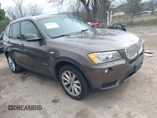 2014 BMW X3 xDrive28i with VIN 5UXWX9C54E0D39435, listed as a IAAI auction lot 42095301 with Not Provided miles and . Bid and sale history available at DreamBid. Image 1.
