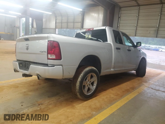 2014 Ram 1500 Express with VIN 1C6RR7FT1ES379858, listed as a Copart auction lot 53814295 with 188,574 mi miles and Salvage title. Bid and sale history available at DreamBid. Image 3.