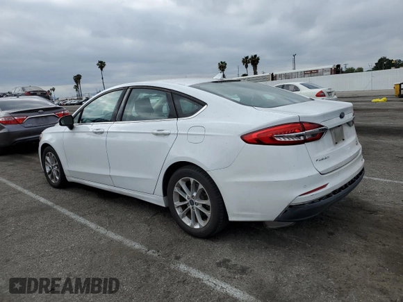 2019 Ford Fusion SE with VIN 3FA6P0HD8KR284242, listed as a Copart auction lot 53744275 with 44,341 mi miles and Salvage Title. Bid and sale history available at carsss.com. Image 2.