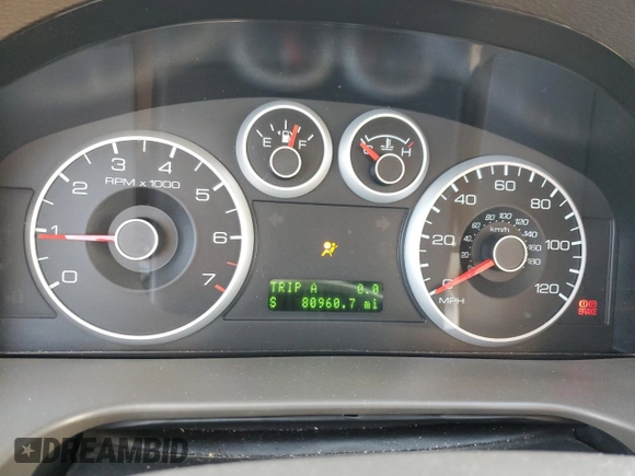 2009 Ford Fusion SEL with VIN 3FAHP08109R102607, listed as a Copart auction lot 47215255 with 80,960 mi miles and Salvage Title. Bid and sale history available at carsss.com. Image 9.