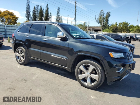 2015 Jeep Grand Cherokee Overland with VIN 1C4RJFCT6FC628729, listed as a Copart auction lot 50192705 with 106,102 mi miles and Salvage Title. Bid and sale history available at carsss.com. Image 4.
