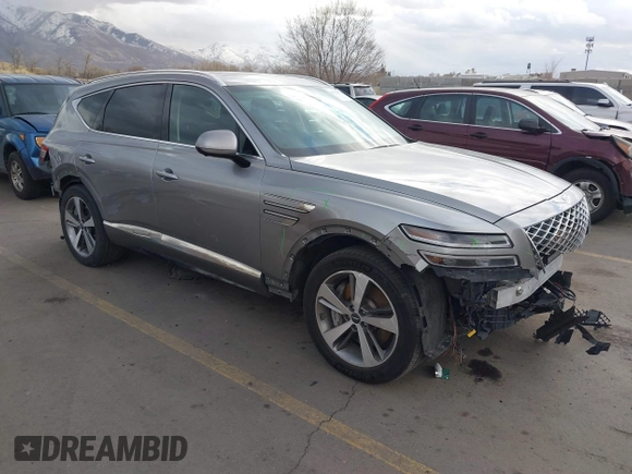 2023 Genesis GV80 with VIN KMUHBDSB2PU113046, listed as a IAAI auction lot 41516832 with 53,897 mi miles and . Bid and sale history available at DreamBid. Image 1.