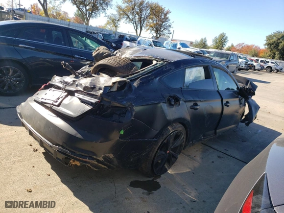 2024 Audi S5 Sportback Premium Plus with VIN WAUC4CF55RA002174, listed as a Copart auction lot 78881044 with NaN miles and Salvage Title. Bid and sale history available at carsss.com. Image 3.