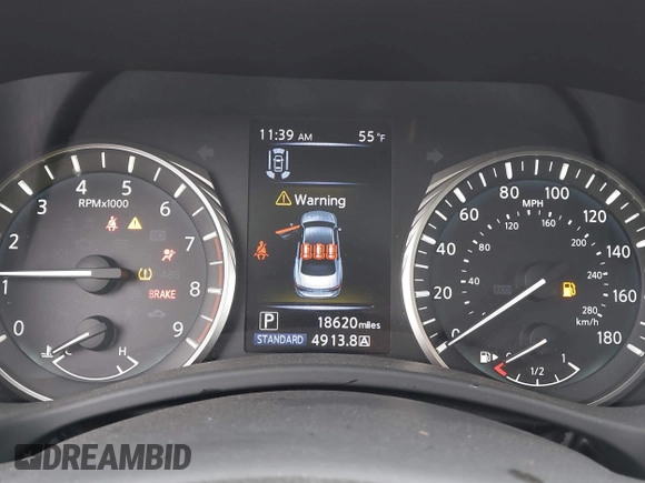 2023 Infiniti Q50 Luxe with VIN JN1EV7BP3PM511881, listed as a IAAI auction lot 41217294 with 18,620 mi miles and . Bid and sale history available at DreamBid. Image 7.