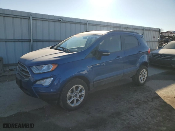 2022 Ford EcoSport SE with VIN MAJ6S3GL8NC458886, listed as a Copart auction lot 42443515 with 1,377 mi miles and Salvage Title. Bid and sale history available at carsss.com. Image 1.
