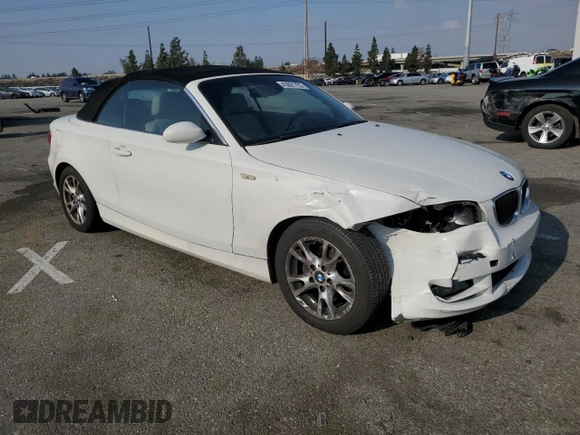 2008 BMW 1 Series 128i with VIN WBAUN13518VH79634, listed as a Copart auction lot 43091755 with 100,180 mi miles and Salvage Title. Bid and sale history available at DreamBid. Image 4.