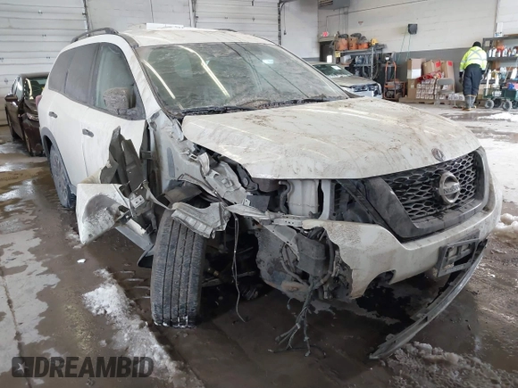 2019 Nissan Pathfinder S with VIN 5N1DR2MM9KC647851, listed as a IAAI auction lot 41289955 with 77,346 mi miles and . Bid and sale history available at DreamBid. Image 6.