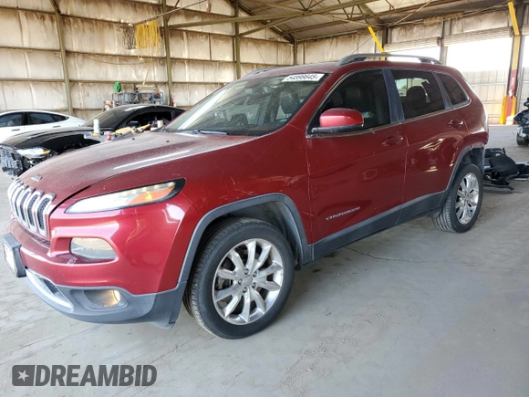 2016 Jeep Cherokee Limited with VIN 1C4PJLDB3GW229689, listed as a Copart auction lot 54898645 with 145,861 mi miles and Salvage title. Bid and sale history available at DreamBid. Image 1.