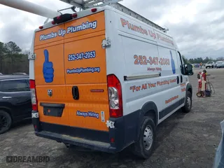 2019 Ram ProMaster Cargo Van with VIN 3C6TRVBG3KE532824, listed as a IAAI auction lot 41677419 with 127,056 mi miles. Bid and sale history available at carsss.com. Image 4.