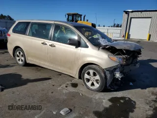 2014 Toyota Sienna L with VIN 5TDZK3DC7ES524046, listed as a Copart auction lot 44012975 with 0 mi miles and Salvage Title. Bid and sale history available at carsss.com. Image 4.