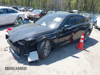 2018 Infiniti Q50 3.0t LUXE with VIN JN1EV7AP8JM357872, listed as a IAAI auction lot 42059854 with 111,640 mi miles. Bid and sale history available at carsss.com. Image 20.