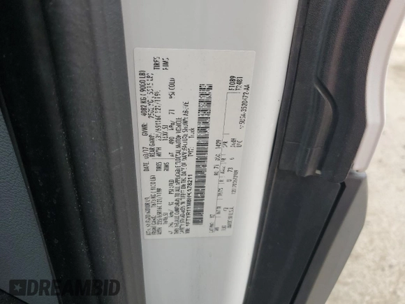 2017 Ford Transit z VIN 1FTYR1YM8HKA78211, wystawiony jako Copart lot #53779825 z przebiegiem 16 834 mil mil oraz Szkoda całkowita • Salvage title. Historia ofert i sprzedaży dostępna na DreamBid. Obrazek 13.