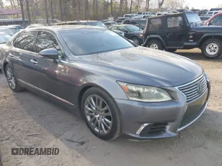 2013 Lexus LS 460 L with VIN JTHGL1EF8D5050029, listed as a IAAI auction lot 41891150 with 202,315 mi miles. Bid and sale history available at carsss.com. Image 1.