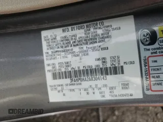 2010 Ford Fusion SE with VIN 3FAHP0HA2AR304143, listed as a Copart auction lot 56181895 with 136,936 mi miles and Salvage title. Bid and sale history available at DreamBid. Image 12.
