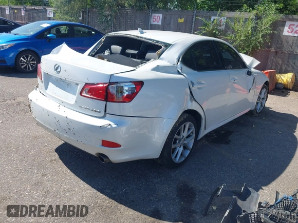 2013 Lexus IS 250 with VIN JTHCF5C26D5063634, listed as a IAAI auction lot 42781335 with Not provided miles and . Bid and sale history available at DreamBid. Image 4.