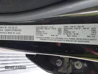 2023 Ram 1500 Limited with VIN 1C6SRFHT2PN541975, listed as a IAAI auction lot 41930788 with Not provided miles and . Bid and sale history available at DreamBid. Image 9.