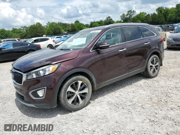 2016 Kia Sorento EX with VIN 5XYPH4A18GG046752, listed as a Copart auction lot 60882315 with 77,226 mi miles and Salvage title. Bid and sale history available at DreamBid. Image 1.