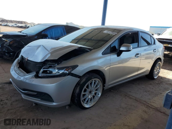 2013 Honda Civic LX with VIN 2HGFB2F53DH527388, listed as a Copart auction lot 46123985 with 146,591 mi miles and Salvage Title. Bid and sale history available at DreamBid. Image 1.