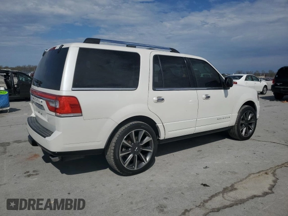 2017 Lincoln Navigator Reserve with VIN 5LMJJ2LT7HEL00080, listed as a Copart auction lot 50795315 with 141,437 mi miles and Salvage title. Bid and sale history available at DreamBid. Image 3.
