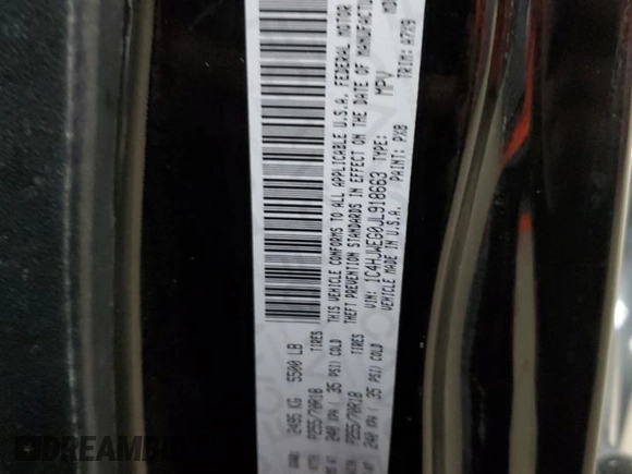 2018 Jeep Wrangler JK Unlimited Sahara with VIN 1C4HJWEG0JL918663, listed as a Copart auction lot 83179554 with 112,921 mi miles and Salvage Title. Bid and sale history available at carsss.com. Image 12.