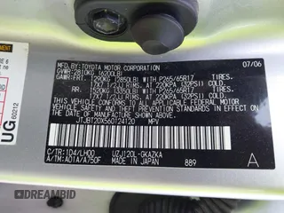 2006 Lexus GX 470 z VIN JTJBT20X560124120, wystawiony jako IAAI lot #42216566 z przebiegiem 221 238 mil mil oraz . Historia ofert i sprzedaży dostępna na DreamBid. Obrazek 9.