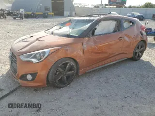 2015 Hyundai Veloster Turbo with VIN KMHTC6AE4FU232597, listed as a Copart auction lot 74137024 with Not provided miles and Salvage title. Bid and sale history available at DreamBid. Image 1.