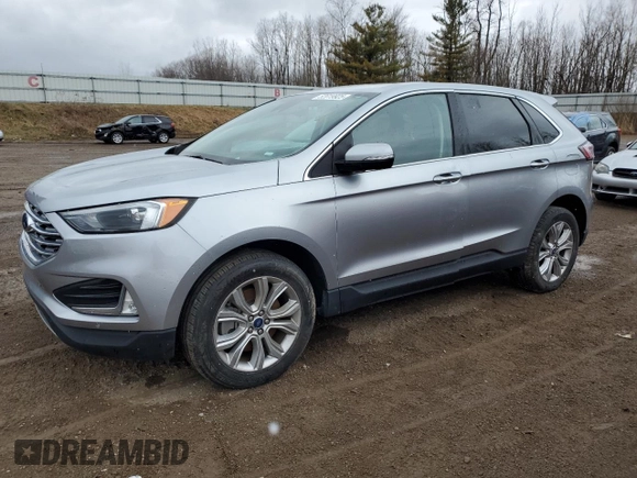 2022 Ford Edge Titanium with VIN 2FMPK4K97NBB07916, listed as a Copart auction lot 52019925 with 0 mi miles and Salvage Title. Bid and sale history available at carsss.com. Image 1.