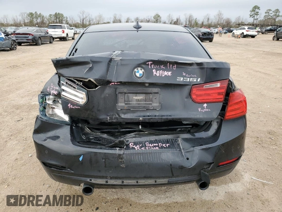 2014 BMW 3 Series 335i with VIN WBA3A9C52EF479335, listed as a Copart auction lot 47108015 with 95,745 mi miles and Salvage Title. Bid and sale history available at carsss.com. Image 6.